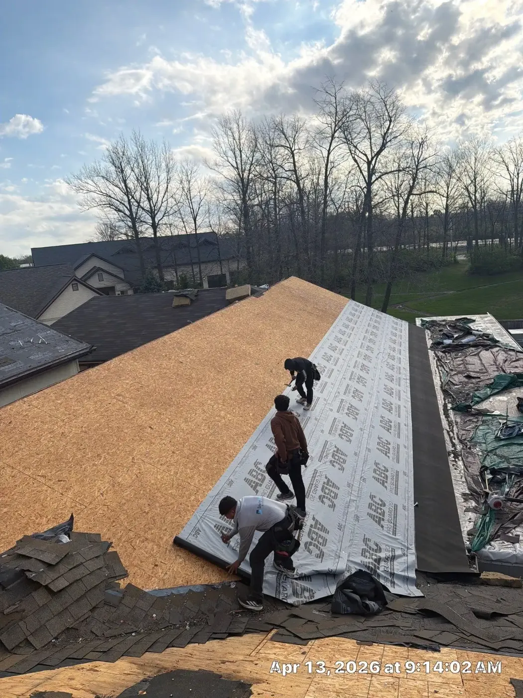 Commercial roof inspection documented in Clarksville