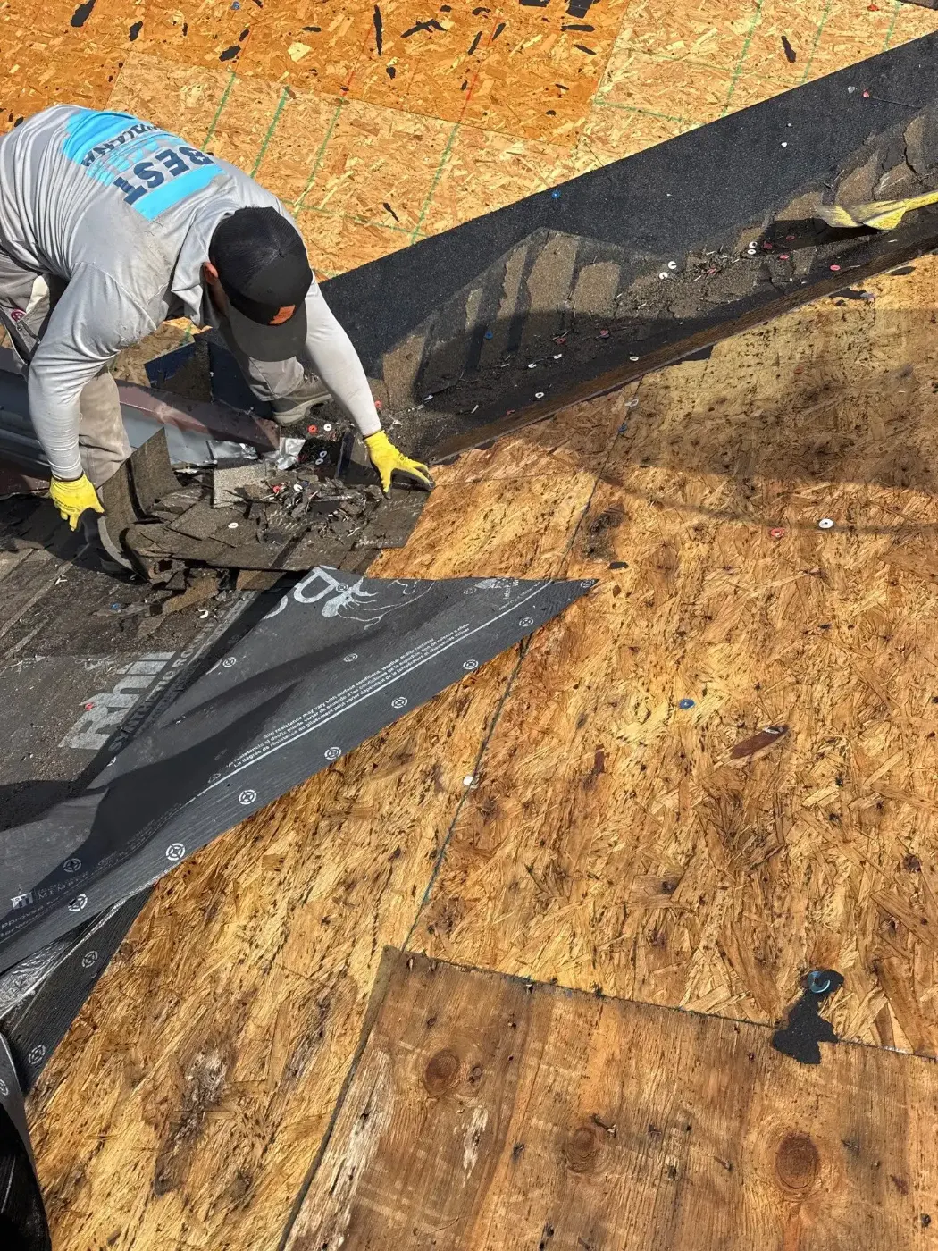 Tarping and dry-in on a Clarksville commercial roof